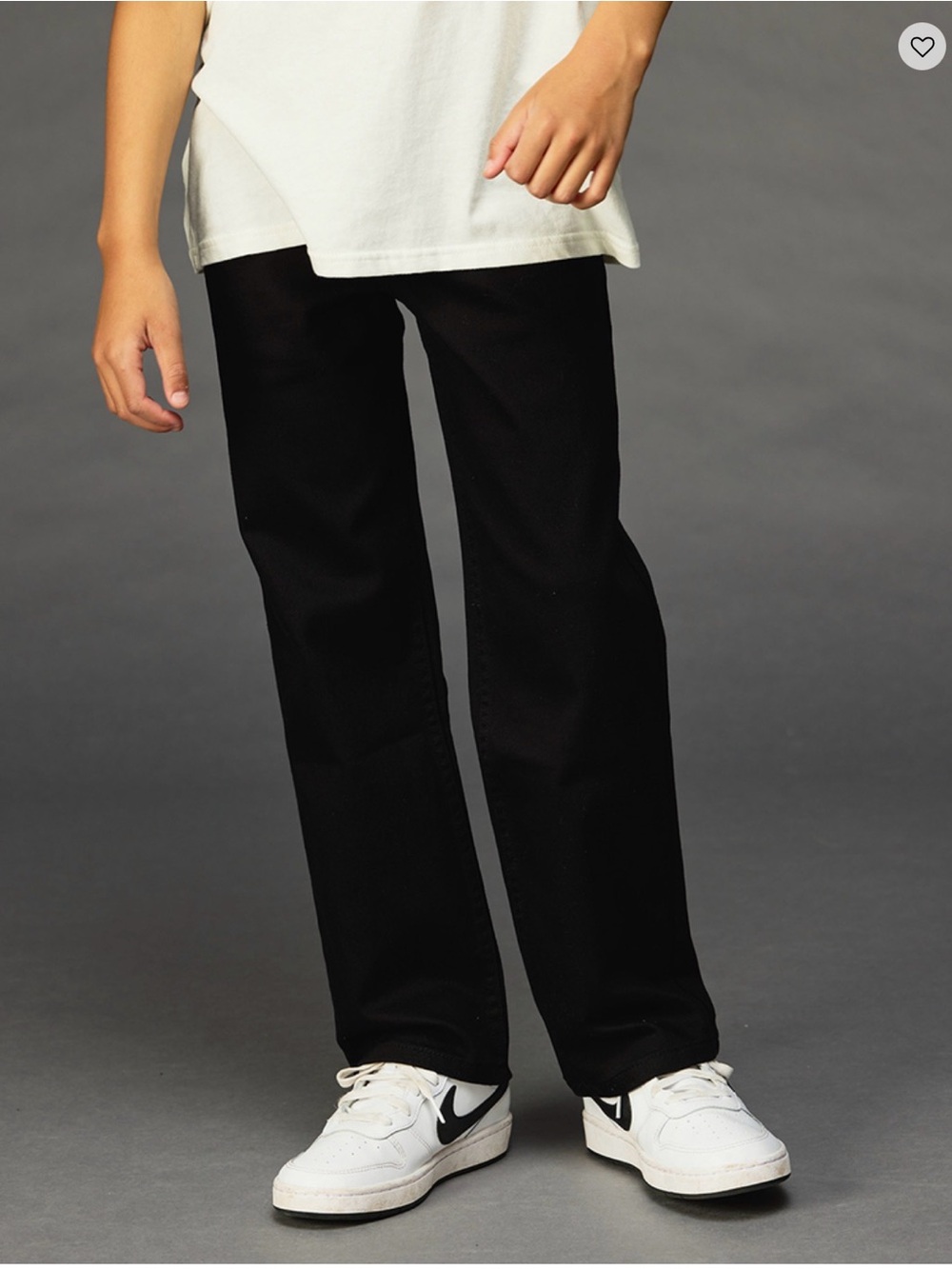 RSQ Straight Black Jeans in Black Youth Boys Waist 16